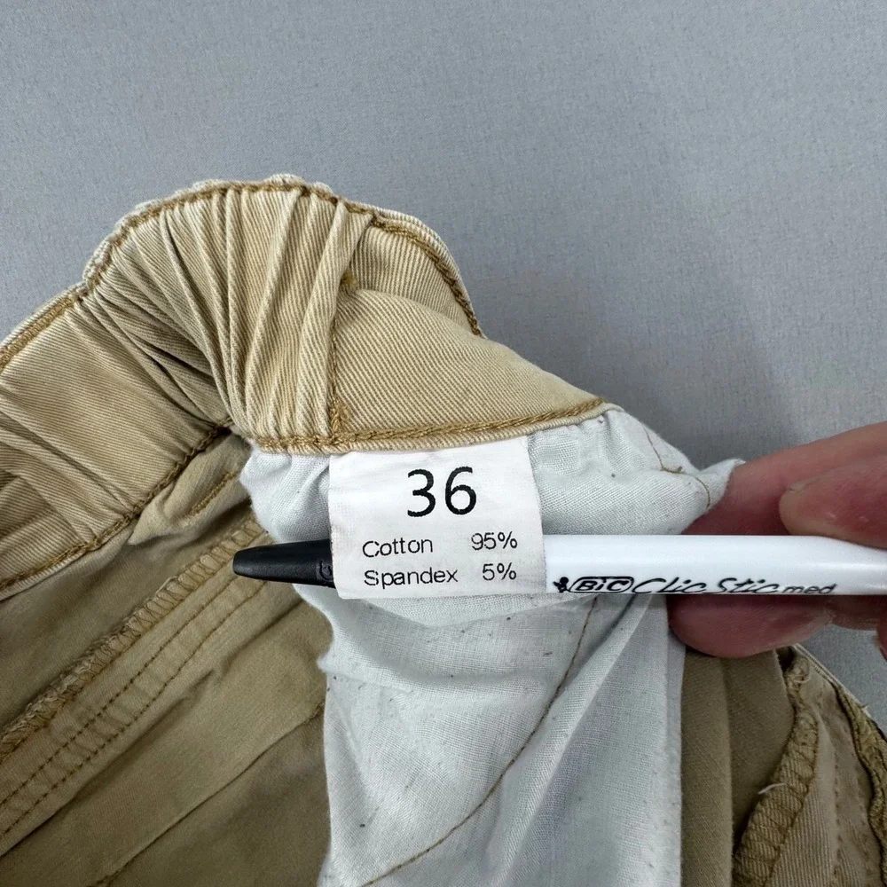 Vintage Mustway Cargo Pants Mens 36 Khaki Y2K Tactical Utility Gorpcore Baggy